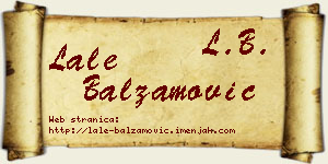 Lale Balzamović vizit kartica